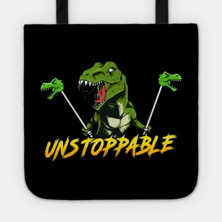 I Am Unstoppable TRex Funny Short Dinosaur Arms Tote