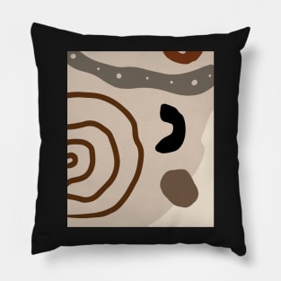 Minimal Modern  Abstract Shapes  Warm Tones  Design Pillow