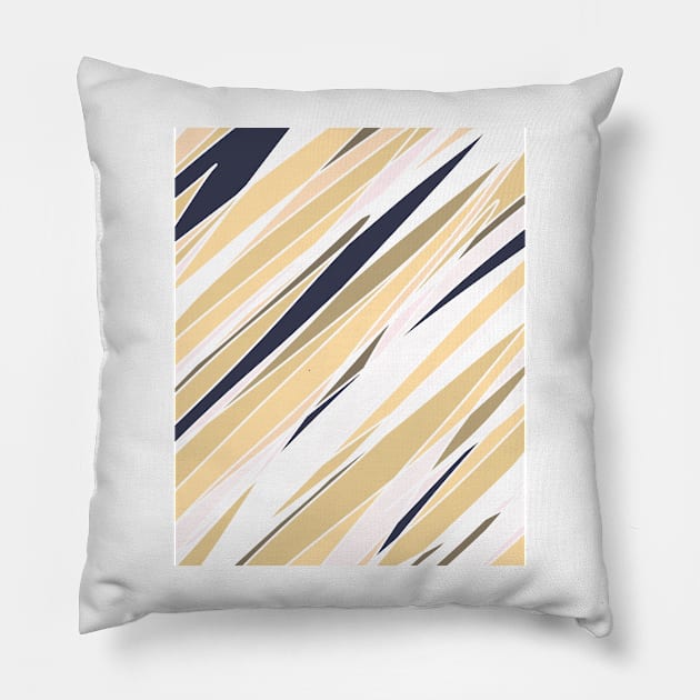 Freehand drawing of oblique scratches in scandinavian style, simple illustration in soft colors Pillow by KINKDesign