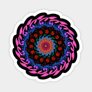 Colorful mandal art Magnet