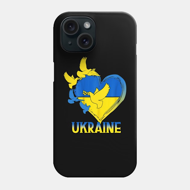 Ukraine Flag Ukrainian Heart Phone Case by Gtrx20