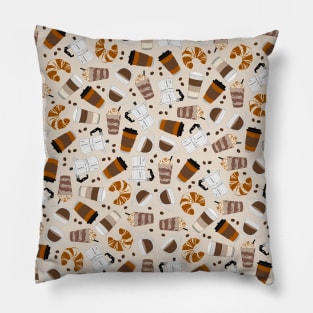 I love coffee pastel pattern Pillow