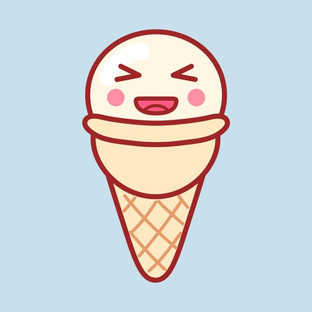 Laughing Ice Cream Emoji by lightsonfire