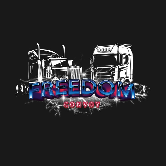 Trucker Freedom Convoy 2022 USA America Canada by UNDERGROUNDROOTS