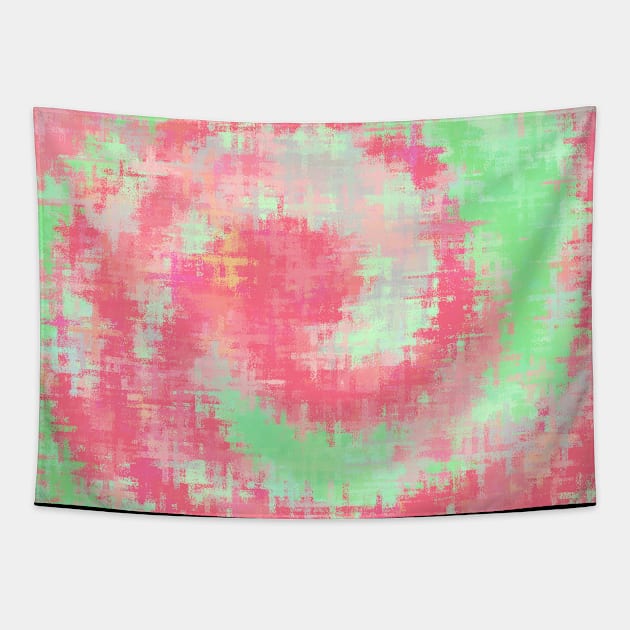 Paint Strokes Of Greens and Pinks Tapestry by Peaceful Space AS