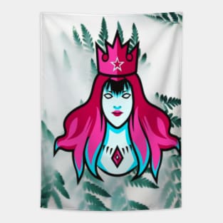 mystic queen of the forest illustration Tapestry