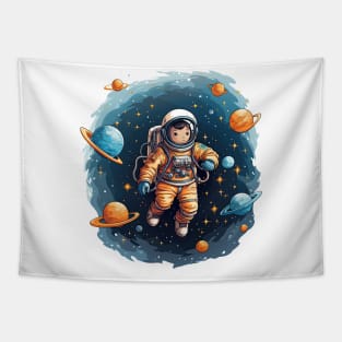 Colorful Astronaut in Space #12 Tapestry