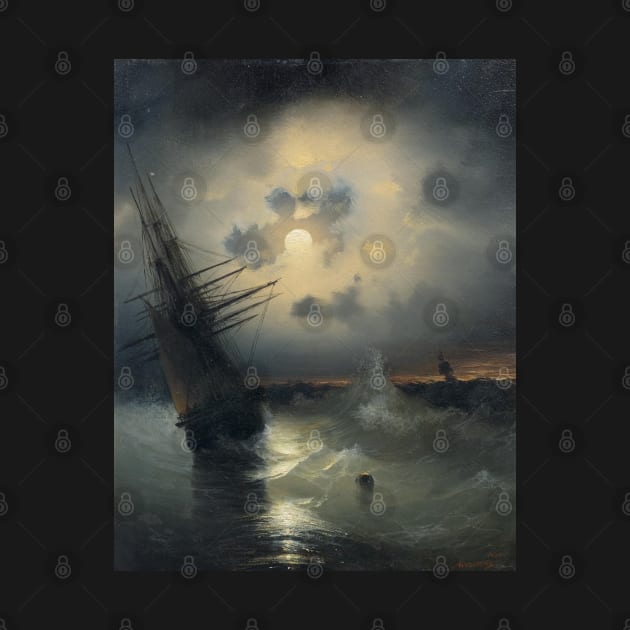 High-sea Moonlight, Ivan Aivazovsky by immortalpeaches