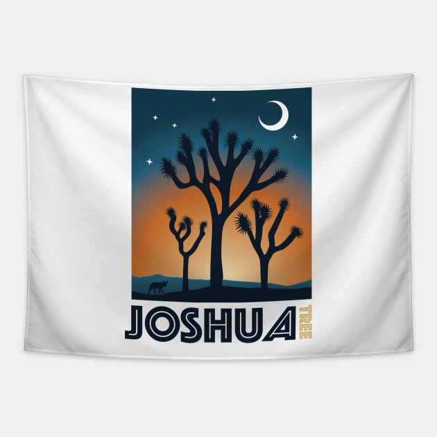 Joshua Tree National Park Travel Poster Apparel Tapestry by Terrybogard97