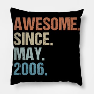 Born In May 2006 14th Birthday Gif114 Yrs Old Pillow