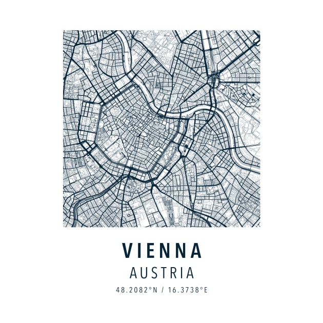 vienna simple map by boy cartograph