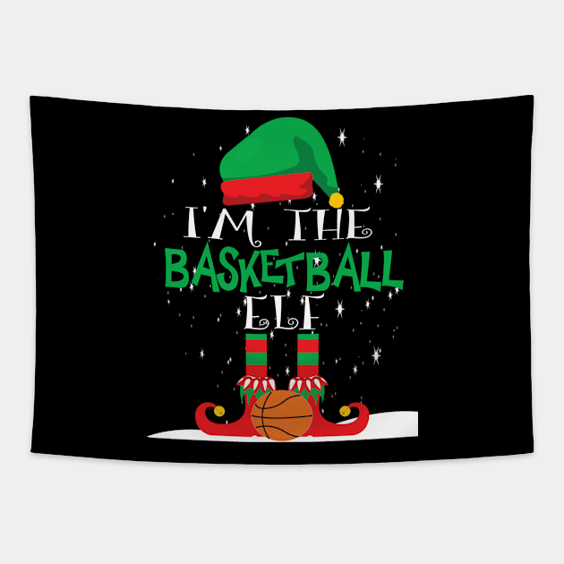 basketball elf matching family group christmas gift Tapestry by DODG99