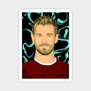 Chris Hemsworth Pop Art Portrait Magnet