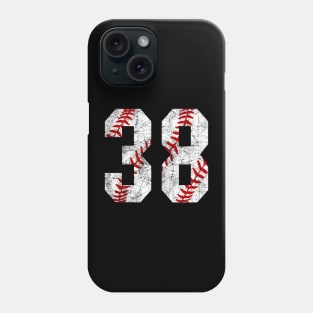 Vintage #38 Baseball Laces Baseball Mom Jersey Love Baseball Phone Case