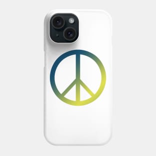 Peace symbol in ukrainian colors Phone Case