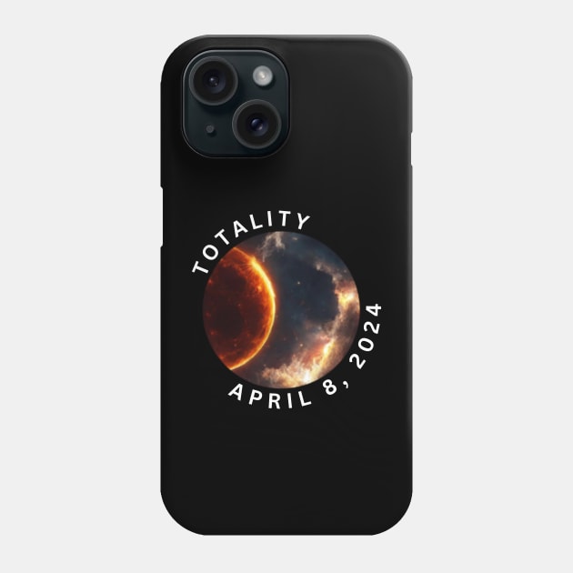 Solar Eclipse Totality April 8, 2024 Phone Case by Little Duck Designs
