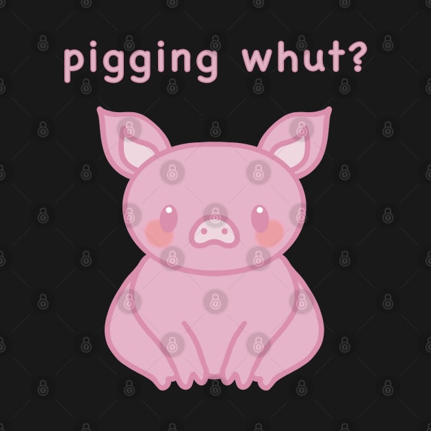 Pigging whut? cute pig waiting. by Catphonesoup