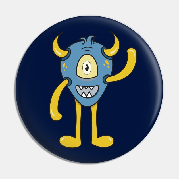 funny monster Pin by MmzArtwork