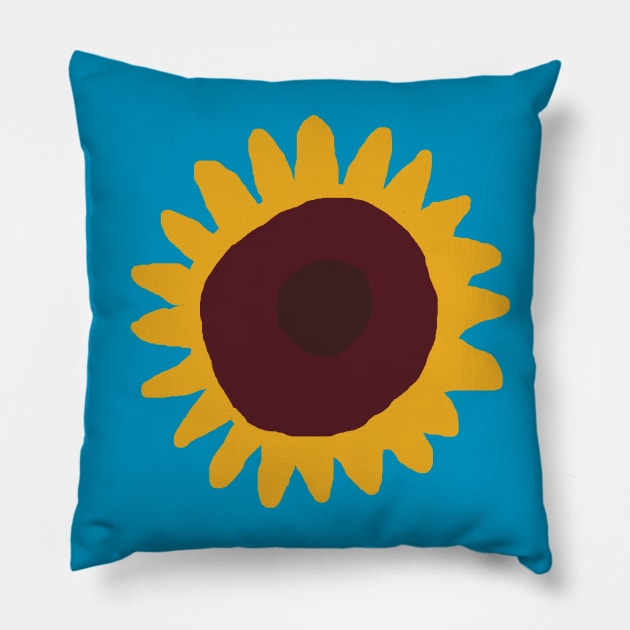 Minimal Flower Abstract Pillow by ellenhenryart