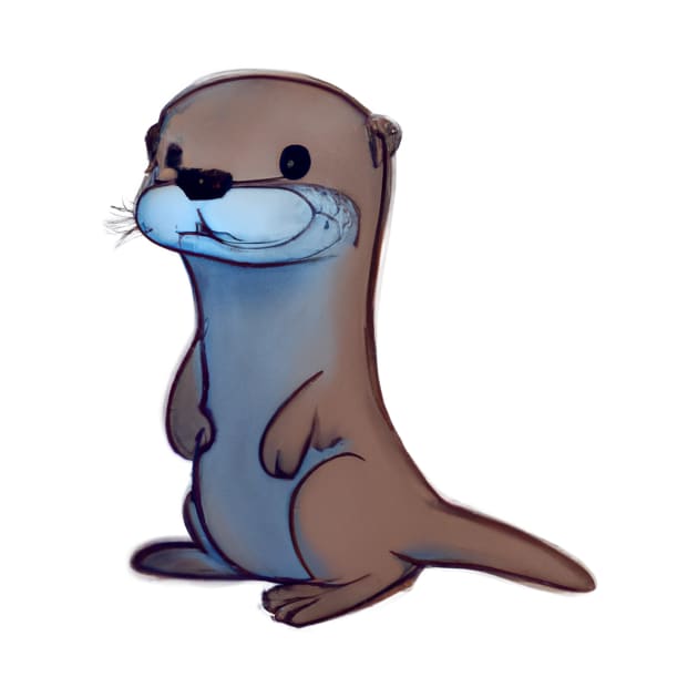 Cute Otter Drawing by Play Zoo