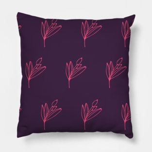 Pink plants Pillow