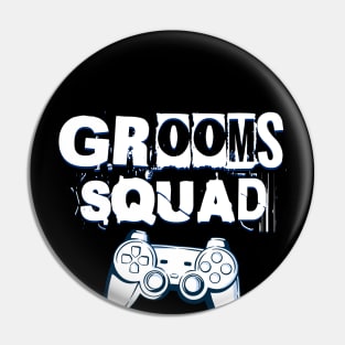 Grooms Squad Wedding Bachelor Party Groomsmen Gamer Gift Pin