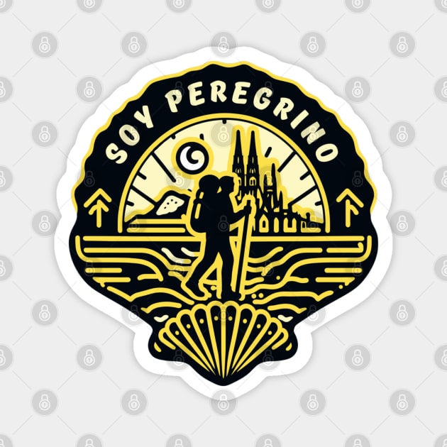 Soy Peregrino - Buen Camino! El Camino de Santiago de Compostela - The Way of Saint James - Peregrino Pilgrim - Camino Frances Ingles Primitivo Shirt, Mug, Tote, etc Magnet by cloudhiker