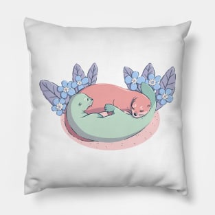 Otterly in Love Pillow