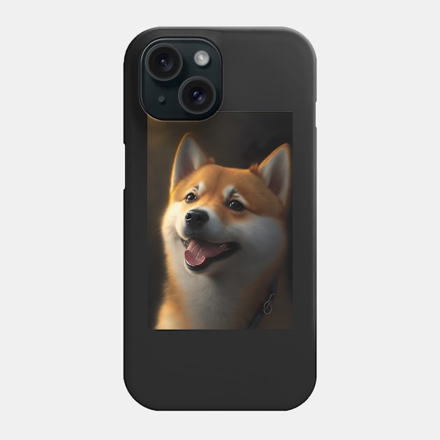 Happy Shiba Inu Dog Phone Case by KoolArtDistrict