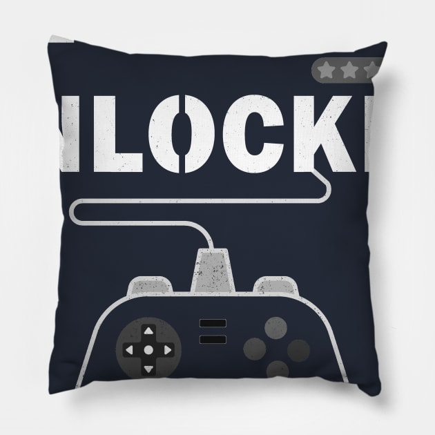 Level 34 Unlocked 34 years Old Gamer Birthday Gift Pillow by kaza191