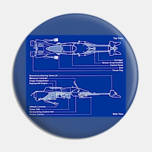 Imperial Hover Bike Blueprint Pin