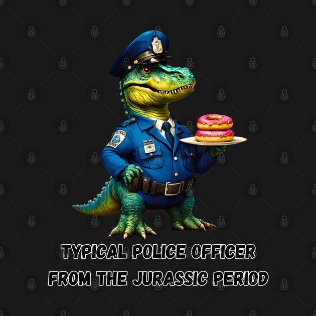 Donut Loving Dino Cop by Doodle and Things