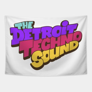 The Detroit Techno Sound  - Awesome Detroit Techno Typography Tapestry