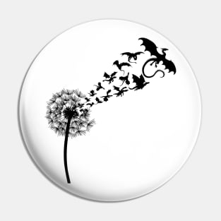 Dandelion Dragons Soar Free Pin