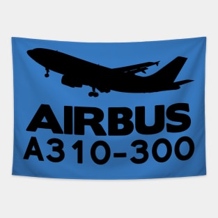 Airbus A310-300 Silhouette Print (Black) Tapestry