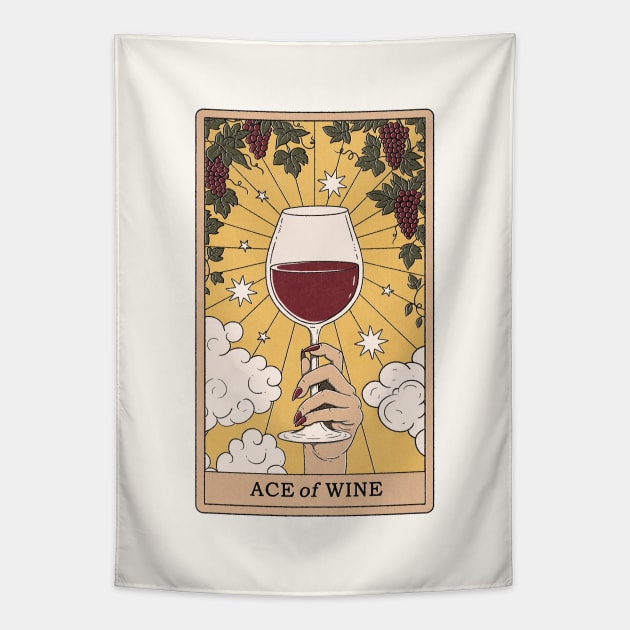 Ace of Wine Tapestry by thiagocorrea