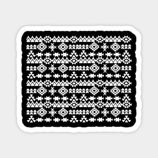 azteck pattern design white Magnet