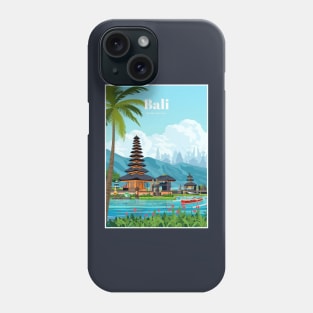 Bali Indonesia Vintage Art Advertising Tourism Print Phone Case