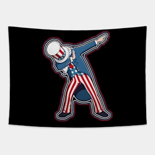 Independence Day Gifts Funny Dabbing Shirt Patriotic Sam United States Of America Tapestry