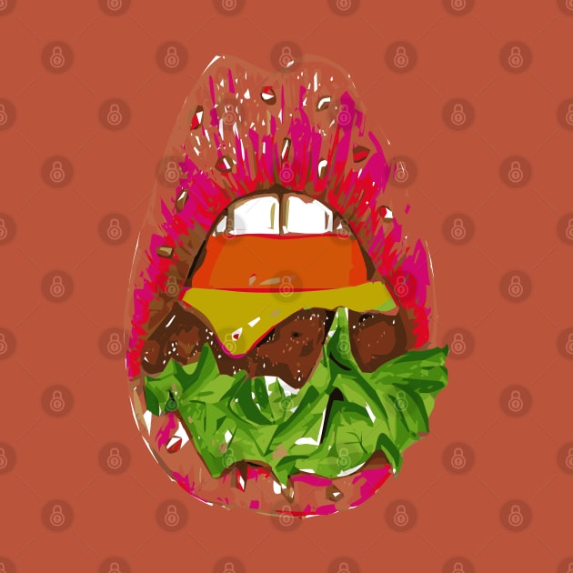 burger lips by lazykitty