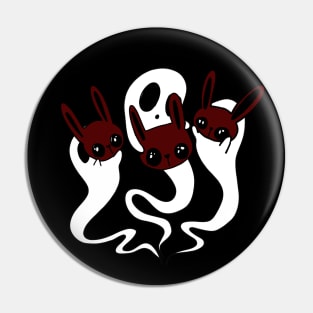 Ghosts with bunny masks Pin