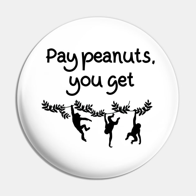 Pay Peanuts You Get Monkeys Pin by coloringiship