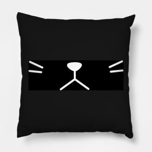 Meh Kitty Black Pillow