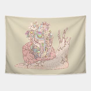 slow happy garden Tapestry