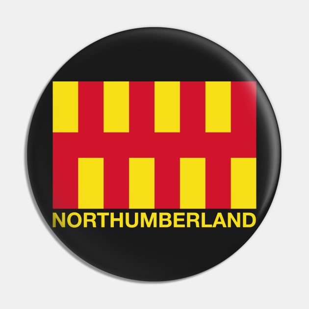 Northumberland County Flag - England Pin by CityNoir