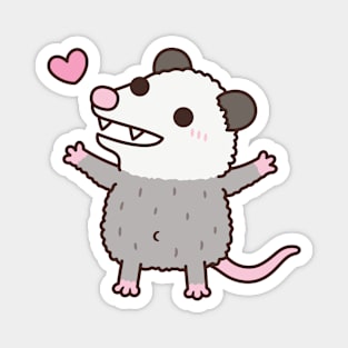 Cute Opossum Doodle Magnet