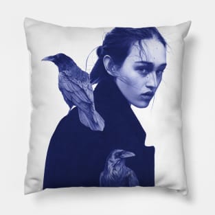 Raven girl Pillow