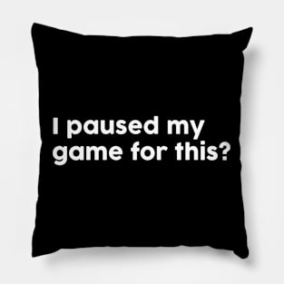 I Paused My Game For This Pillow