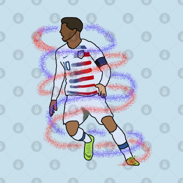 Christian Pulisic USA Drawing by Soccer T’s