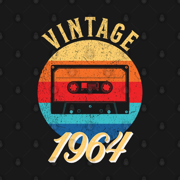 Vintage Year Since 1964 | Cassette | 58th Birthday Gift by jiromie